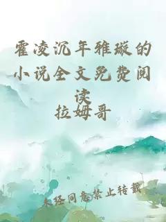 霍凌沉年雅璇的小说全文免费阅读